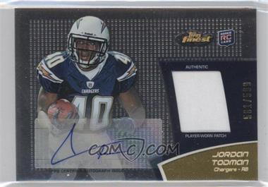 2011 Topps Finest - Rookie Autograph Patch #RAP-JT - Jordan Todman /599