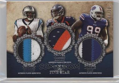 2011 Topps Five Star - Triple Patch #FSTP-NMD - Cam Newton, Von Miller, Marcell Dareus /10