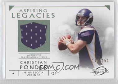 2011 Topps Gridiron Legends - Aspiring Legacies Relics - Green #ALR-CP - Christian Ponder /150