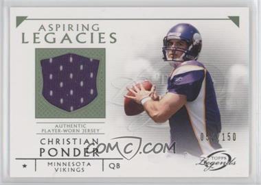 2011 Topps Gridiron Legends - Aspiring Legacies Relics - Green #ALR-CP - Christian Ponder /150