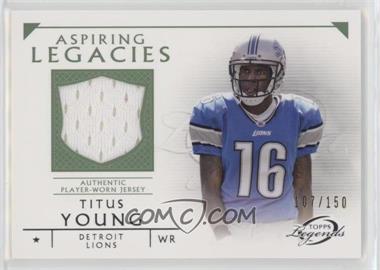 2011 Topps Gridiron Legends - Aspiring Legacies Relics - Green #ALR-TY - Titus Young /150