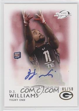 2011 Topps Gridiron Legends - Rookie Autographs - Red #RA-DW - D.J. Williams /50