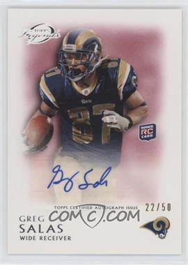 2011 Topps Gridiron Legends - Rookie Autographs - Red #RA-GS - Greg Salas /50