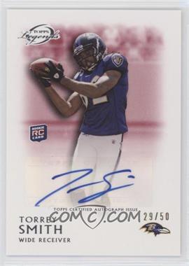 2011 Topps Gridiron Legends - Rookie Autographs - Red #RA-TS - Torrey Smith /50