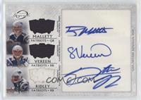 Ryan Mallett, Shane Vereen, Stevan Ridley #/5