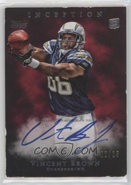 2011 Topps Inception - [Base] - Red #129 - Vincent Brown /25 [Good to VG‑EX]
