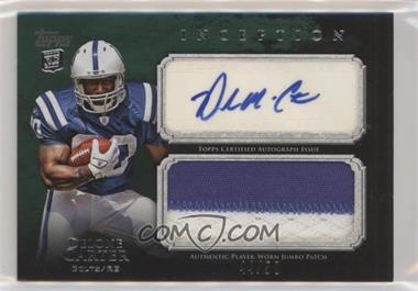 2011 Topps Inception - Rookie Autographed Jumbo Patch - Green #AJP-DC - Delone Carter /50
