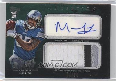 2011 Topps Inception - Rookie Autographed Jumbo Patch - Green #AJP-ML - Mikel Leshoure /50