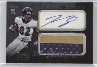 2011 Topps Inception - Rookie Autographed Jumbo Patch - Grey #AJP-TS - Torrey Smith /75