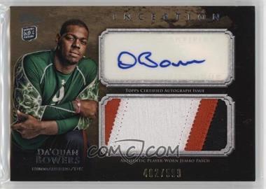 2011 Topps Inception - Rookie Autographed Jumbo Patch #AJP-DB - Da'Quan Bowers /599