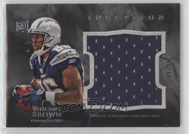 2011 Topps Inception - Rookie Jumbo Relics - Grey #JR-VB - Vincent Brown /75