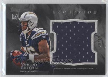 2011 Topps Inception - Rookie Jumbo Relics - Grey #JR-VB - Vincent Brown /75