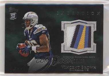 2011 Topps Inception - Rookie Patch - Green #RP-VB - Vincent Brown /25