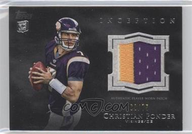 2011 Topps Inception - Rookie Patch - Grey #RP-CP - Christian Ponder /75