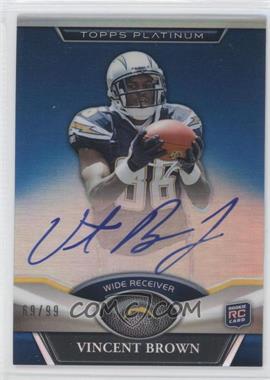 2011 Topps Platinum - [Base] - Blue Refractor Rookie Autographs #101 - Vincent Brown /99