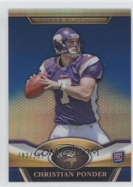 2011 Topps Platinum - [Base] - Blue Refractor #109 - Christian Ponder /299