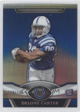 2011 Topps Platinum - [Base] - Blue Refractor #91 - Delone Carter /299