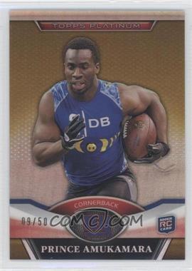 2011 Topps Platinum - [Base] - Gold Refractor #73 - Prince Amukamara /50