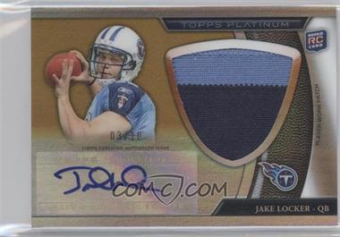 2011 Topps Platinum - [Base] - Jumbo Patch Gold Refractor Rookie Autograph #125 - Jake Locker /10