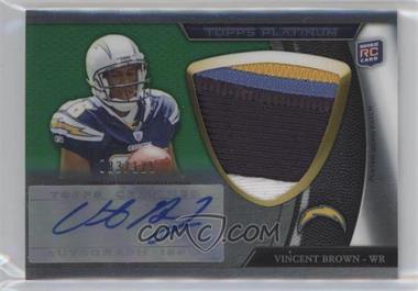 2011 Topps Platinum - [Base] - Jumbo Patch Green Refractor Rookie Autograph #101 - Vincent Brown /125