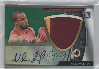 2011 Topps Platinum - [Base] - Jumbo Patch Green Refractor Rookie Autograph #43 - Niles Paul /125