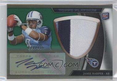 2011 Topps Platinum - [Base] - Jumbo Patch Green Refractor Rookie Autograph #8 - Jamie Harper /125