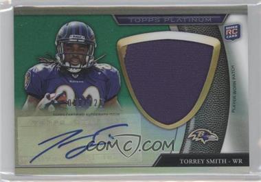 2011 Topps Platinum - [Base] - Jumbo Patch Green Refractor Rookie Autograph #86.2 - Torrey Smith /125