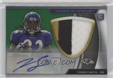 2011 Topps Platinum - [Base] - Jumbo Patch Green Refractor Rookie Autograph #86.2 - Torrey Smith /125