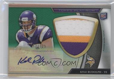 2011 Topps Platinum - [Base] - Jumbo Patch Green Refractor Rookie Autograph #97 - Kyle Rudolph /125