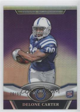 2011 Topps Platinum - [Base] - Purple Refractor #91 - Delone Carter /99