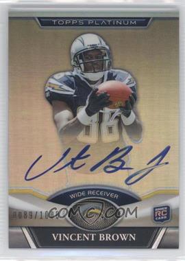 2011 Topps Platinum - [Base] - Refractor Rookie Autographs #101 - Vincent Brown /1000