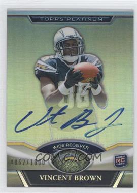 2011 Topps Platinum - [Base] - Refractor Rookie Autographs #101 - Vincent Brown /1000