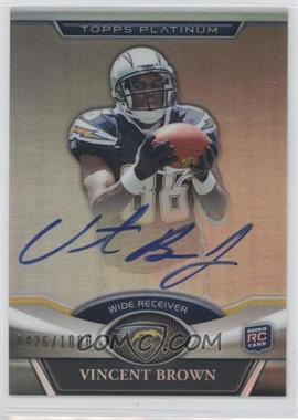 2011 Topps Platinum - [Base] - Refractor Rookie Autographs #101 - Vincent Brown /1000