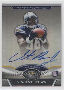 2011 Topps Platinum - [Base] - Refractor Rookie Autographs #101 - Vincent Brown /1000