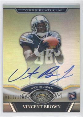 2011 Topps Platinum - [Base] - Refractor Rookie Autographs #101 - Vincent Brown /1000