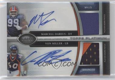 2011 Topps Platinum - Dual Autograph Dual Patch #DADP-DM - Marcell Dareus, Von Miller /25