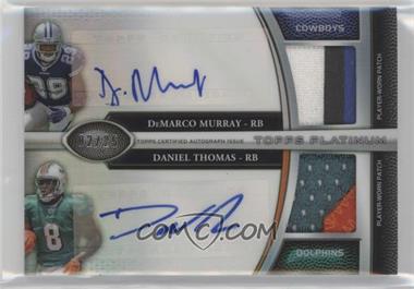 2011 Topps Platinum - Dual Autograph Dual Patch #DADP-MT - DeMarco Murray, Daniel Thomas /25