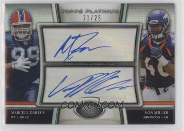 2011 Topps Platinum - Dual Autographs #DA-DM - Marcell Dareus, Von Miller /25