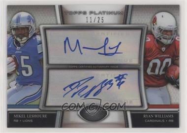 2011 Topps Platinum - Dual Autographs #DA-LW - Mikel Leshoure, Ryan Williams /25