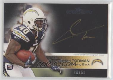 2011 Topps Precision - [Base] - Rookie Autographs Gold Ink #127 - Jordan Todman /50 [EX to NM]