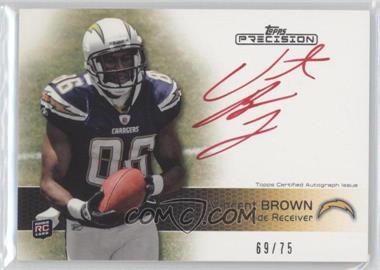 2011 Topps Precision - [Base] - Rookie Autographs Red Ink #131 - Vincent Brown /75