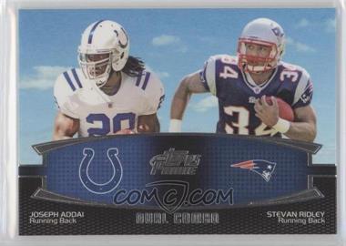 2011 Topps Prime - Dual Combo #DC-AR - Joseph Addai, Stevan Ridley