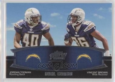 2011 Topps Prime - Dual Combo #DC-TB - Jordan Todman, Vincent Brown