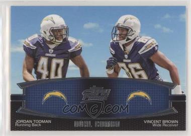 2011 Topps Prime - Dual Combo #DC-TB - Jordan Todman, Vincent Brown