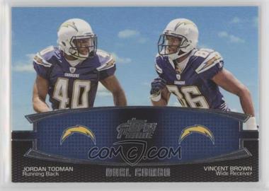 2011 Topps Prime - Dual Combo #DC-TB - Jordan Todman, Vincent Brown