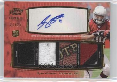 2011 Topps Prime - Level III Autographed Relic #PIII-RW - Ryan Williams /25