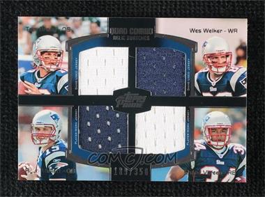 2011 Topps Prime - Quad Combo Relics #QCR-BWMV - Tom Brady, Ryan Mallett, Wes Welker, Shane Vereen /350