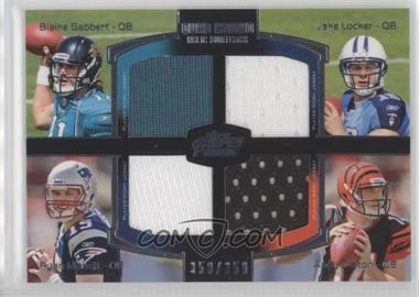 2011 Topps Prime - Quad Combo Relics #QCR-GLMD - Blaine Gabbert, Jake Locker, Ryan Mallett, Andy Dalton /350