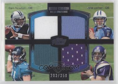 2011 Topps Prime - Quad Combo Relics #QCR-NLGP - Cam Newton, Jake Locker, Blaine Gabbert, Christian Ponder /350