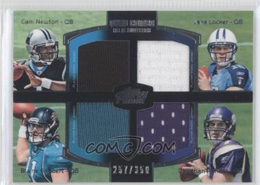 2011 Topps Prime - Quad Combo Relics #QCR-NLGP - Cam Newton, Jake Locker, Blaine Gabbert, Christian Ponder /350